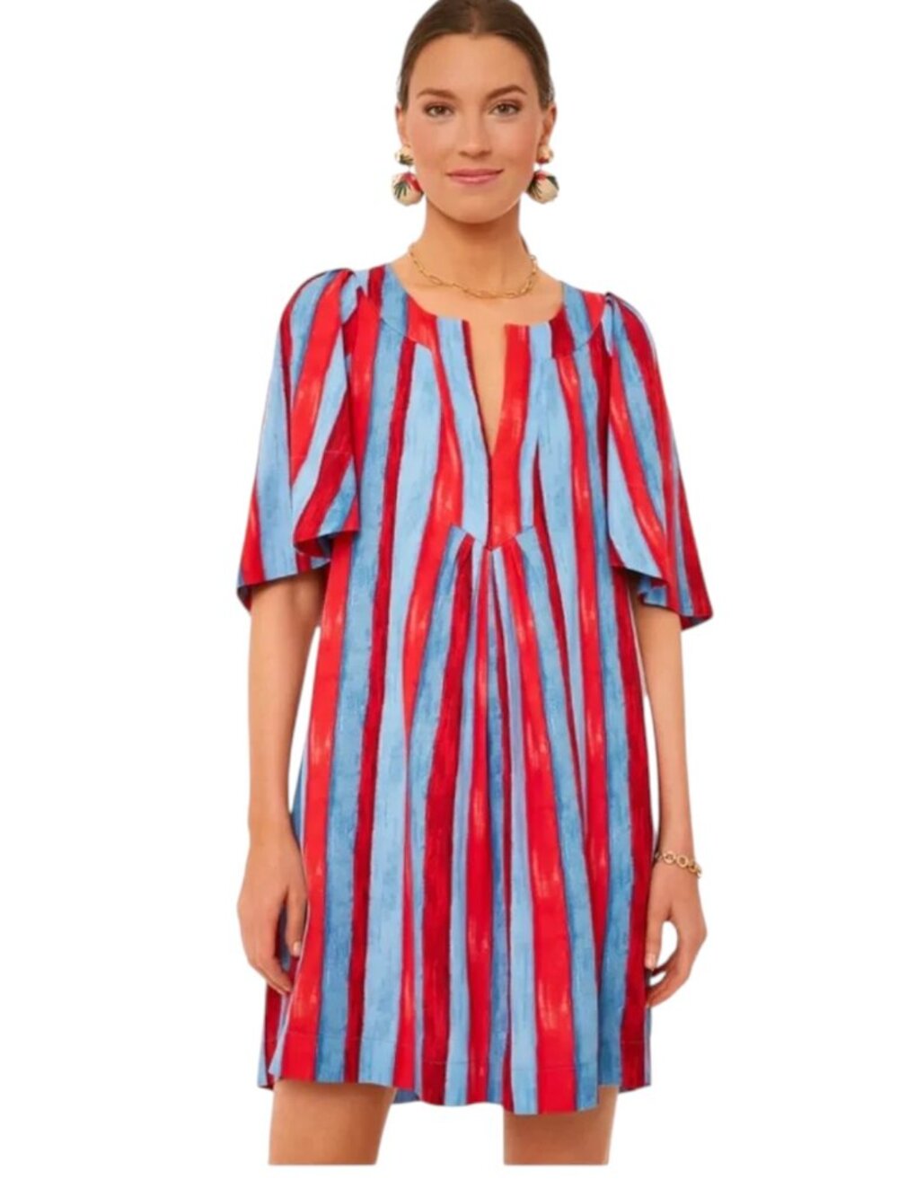 Tuckernuck Pomander Place Finley Painterly Stripe Mini Dress